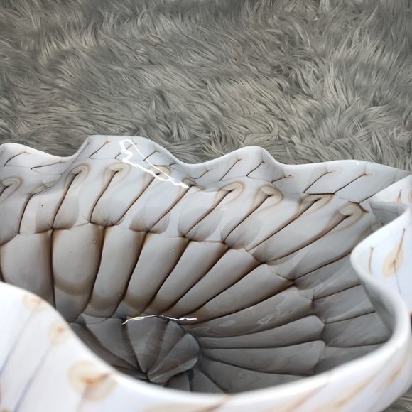 RARE Murano Glass Shell Bowl Handmade in Italy - Picture 5 of 8